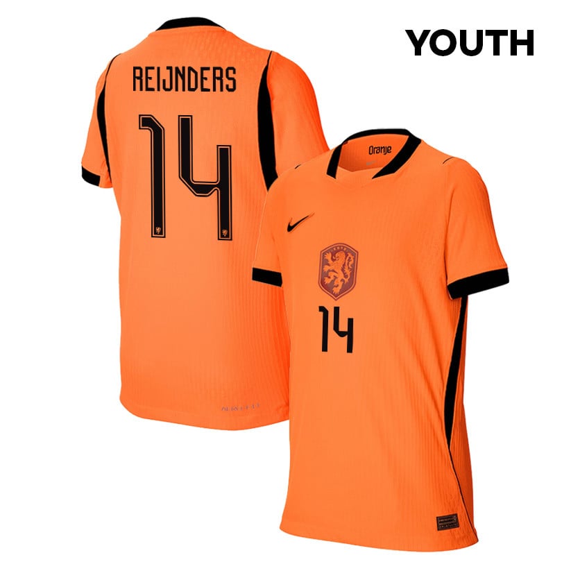 Tijjani Reijnders 14 Youth Netherlands National Team 2026 Home Jersey - Orange