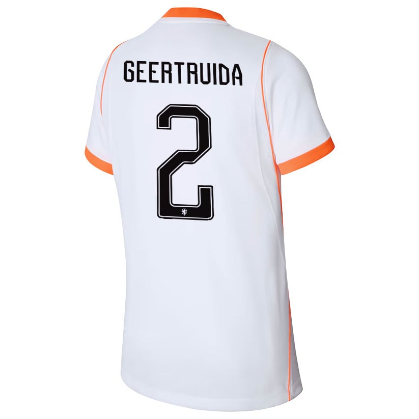 Lutsharel Geertruida 2 Youth Netherlands National Team 2026 Away Jersey - White