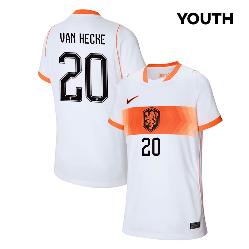 Jan Paul van Hecke 20 Youth Netherlands National Team 2026 Away Jersey - White