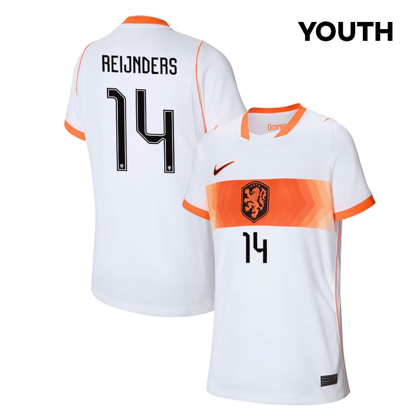 Tijjani Reijnders 14 Youth Netherlands National Team 2026 Away Jersey - White