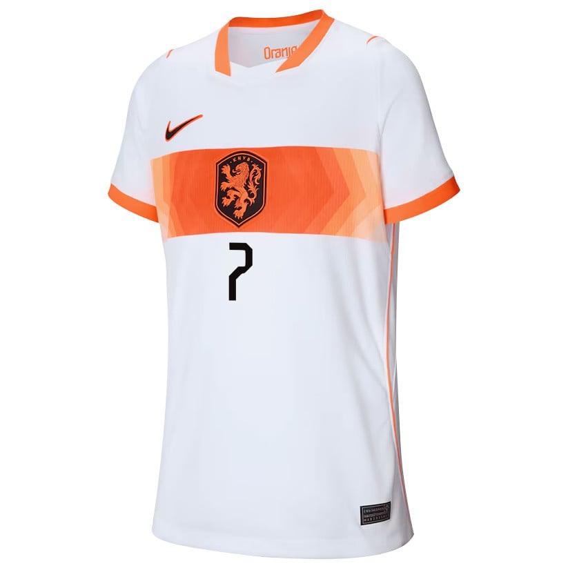 Xavi Simons 7 Youth Netherlands National Team 2026 Away Jersey - White