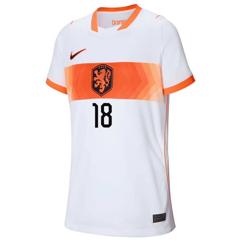 Donyell Malen 18 Youth Netherlands National Team 2026 Away Jersey - White