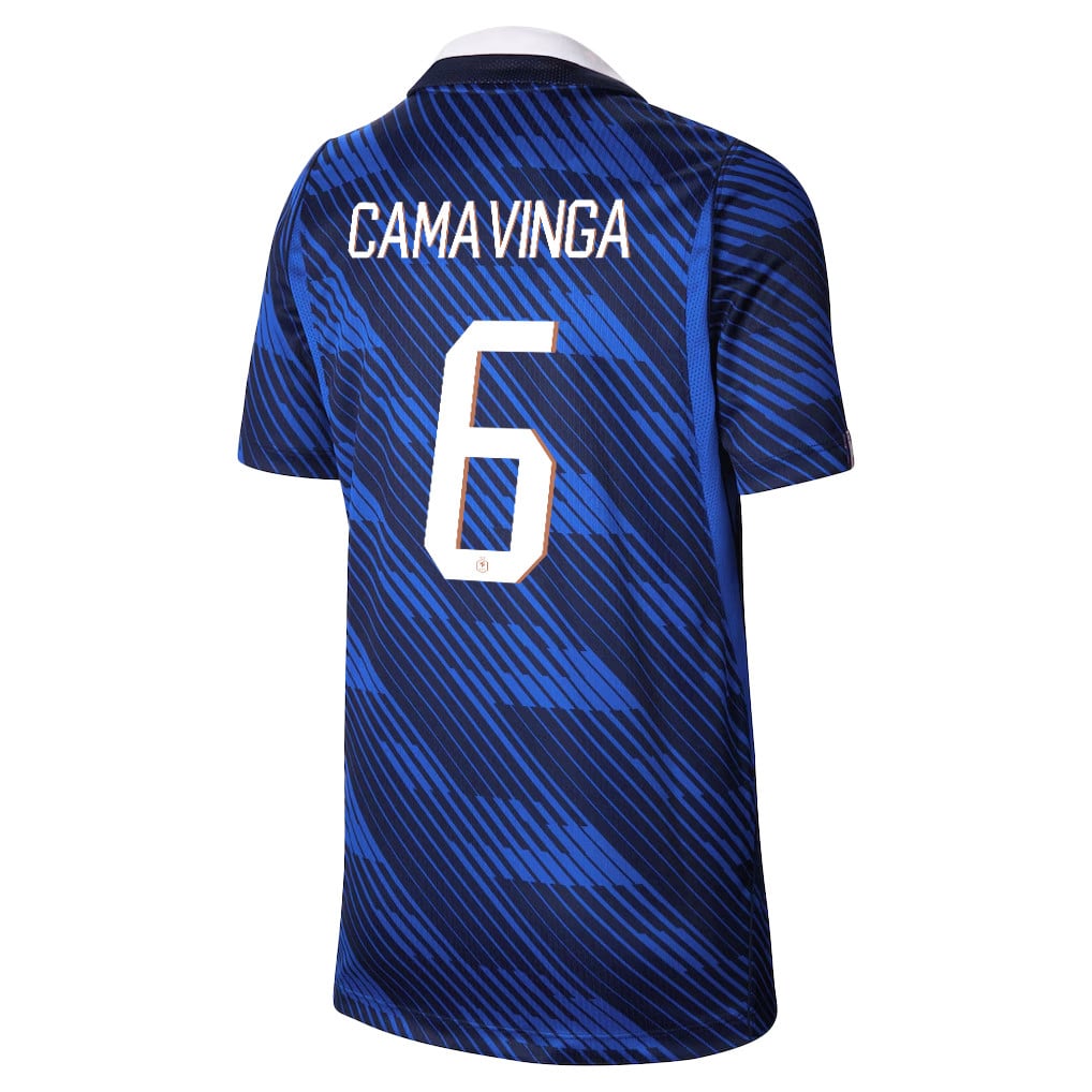 Eduardo Camavinga 6 Youth France National Team 2026 Home Jersey - Blue