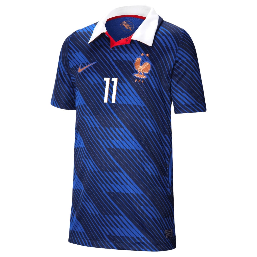Ousmane Dembélé 11 Youth France National Team 2026 Home Jersey - Blue