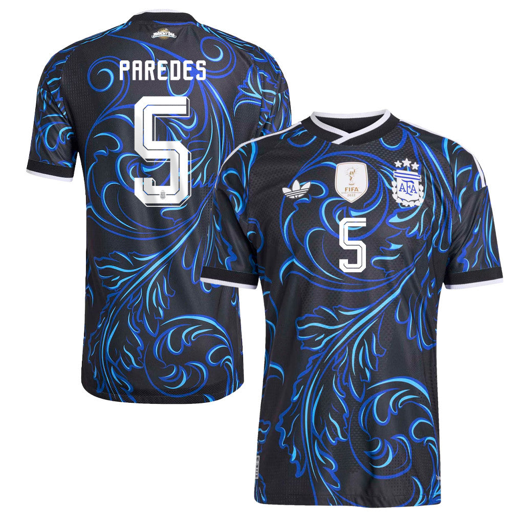 Leandro Paredes 5 Argentina National Team 2026 Away Jersey - Black, Men