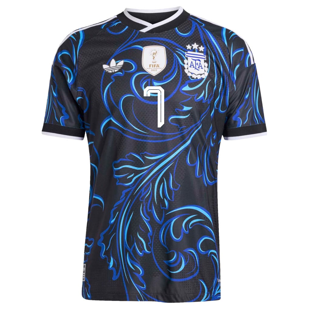 Rodrigo De Paul 7 Argentina National Team 2026 Away Jersey - Black, Men