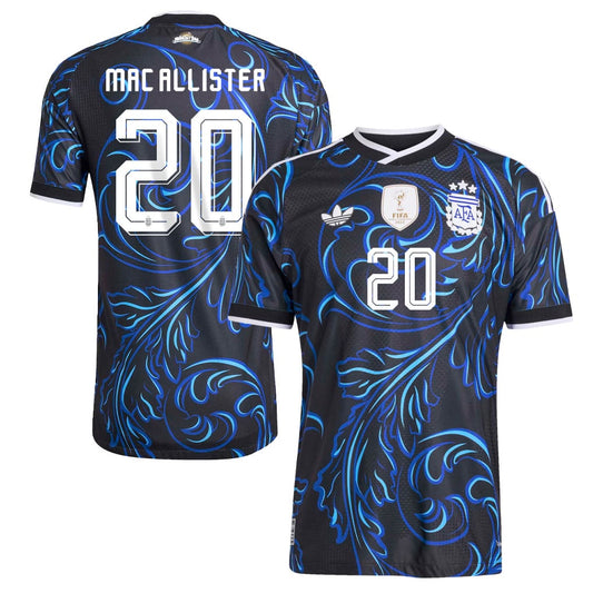 Alexis Mac Allister 20 Argentina National Team 2026 Away Jersey - Black, Men