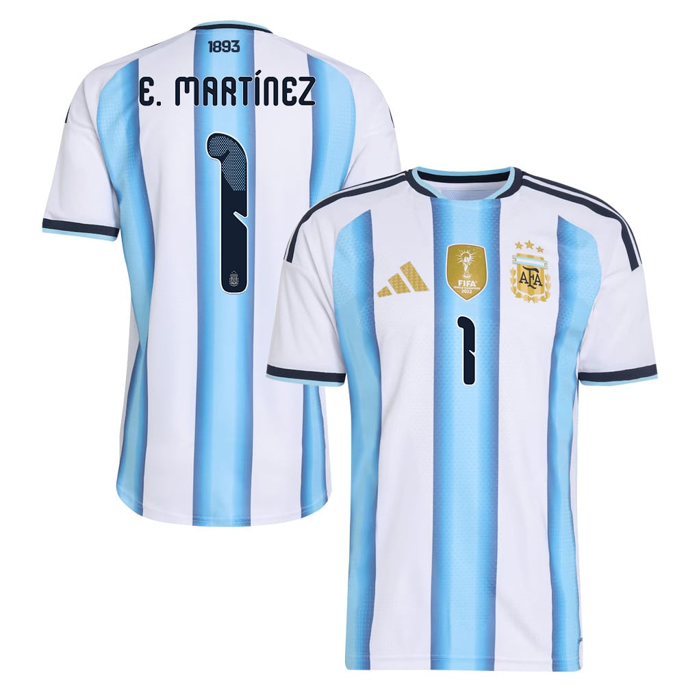 Emiliano Martínez 1 Argentina National Team 2026 Home Jersey - White, Men