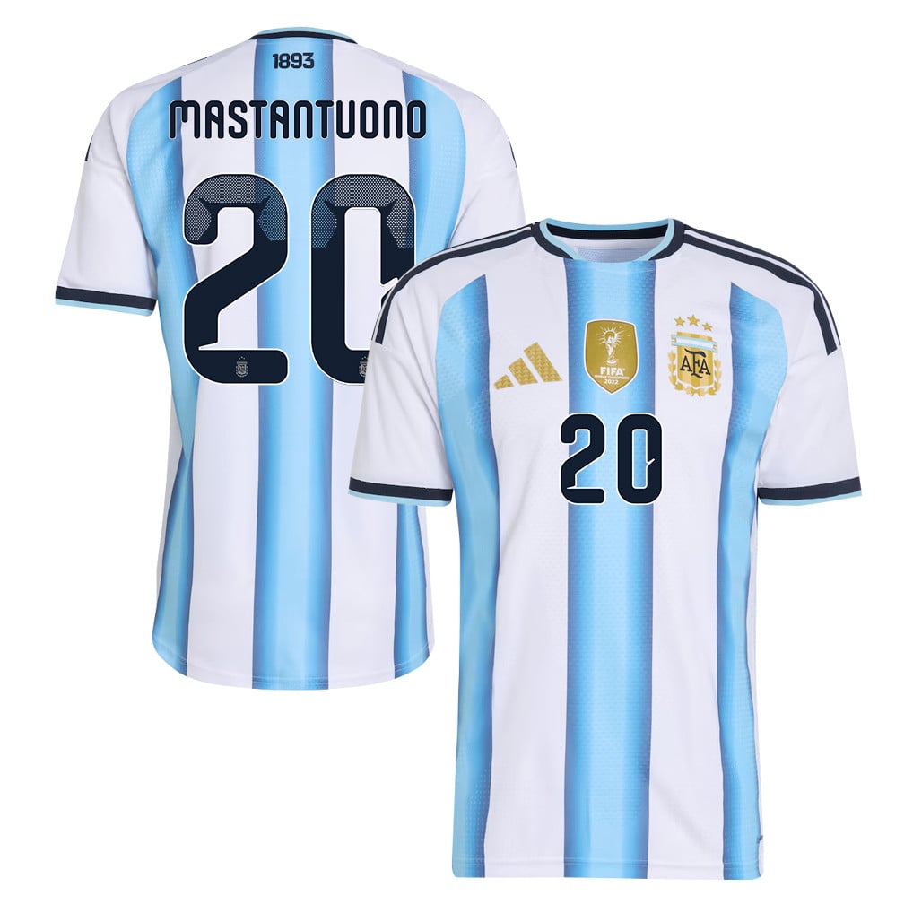 Franco Mastantuono 20 Argentina National Team 2026 Home Jersey - White, Men
