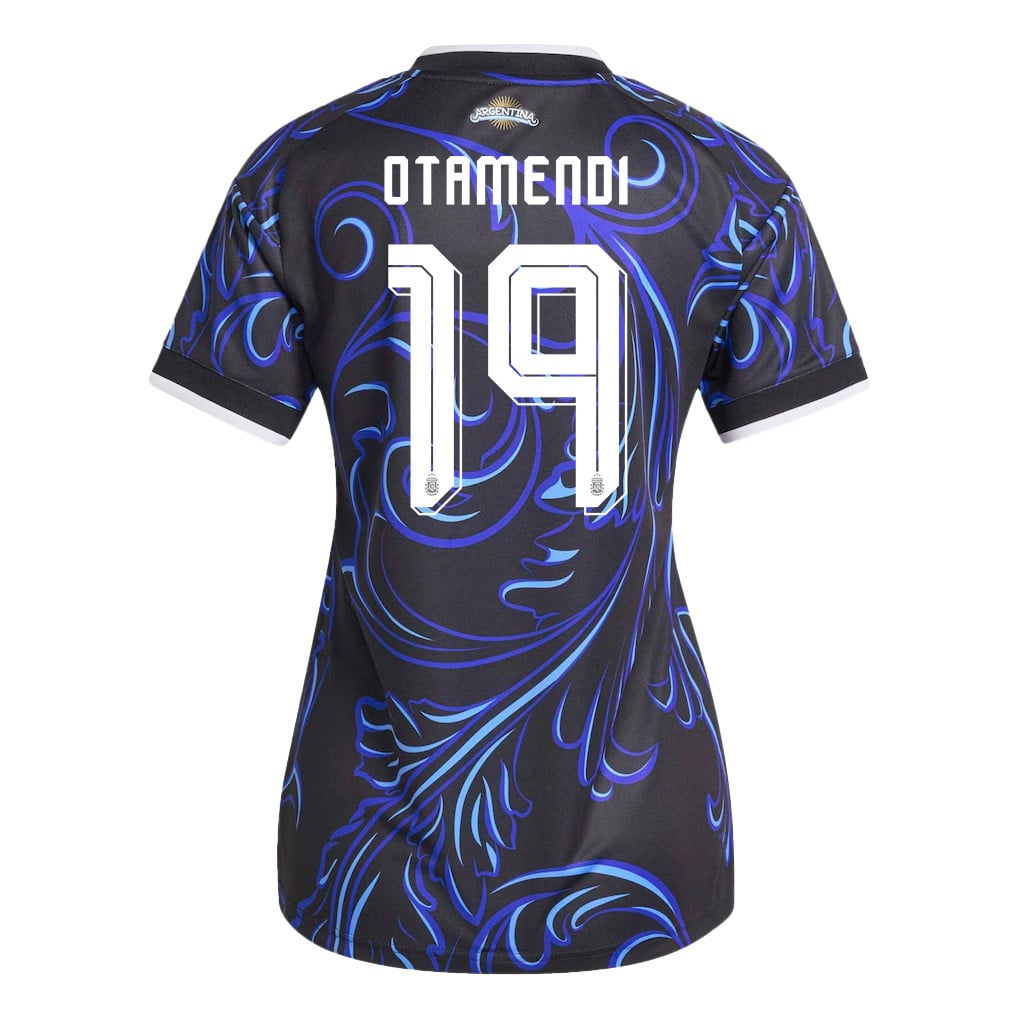 Nicolás Otamendi 19 Women's Argentina National Team 2026 Away Jersey - Black
