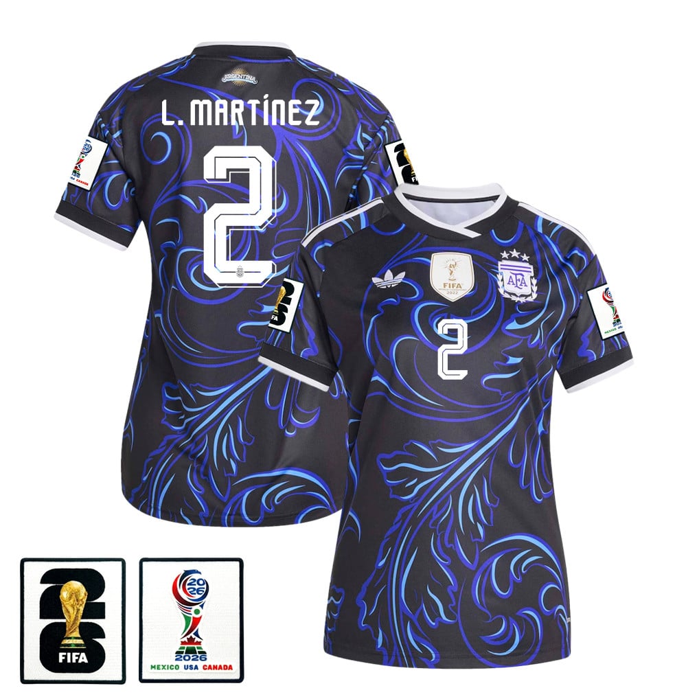 Lucas Martínez Quarta 2 Women's Argentina National Team 2026 Away Jersey - Black