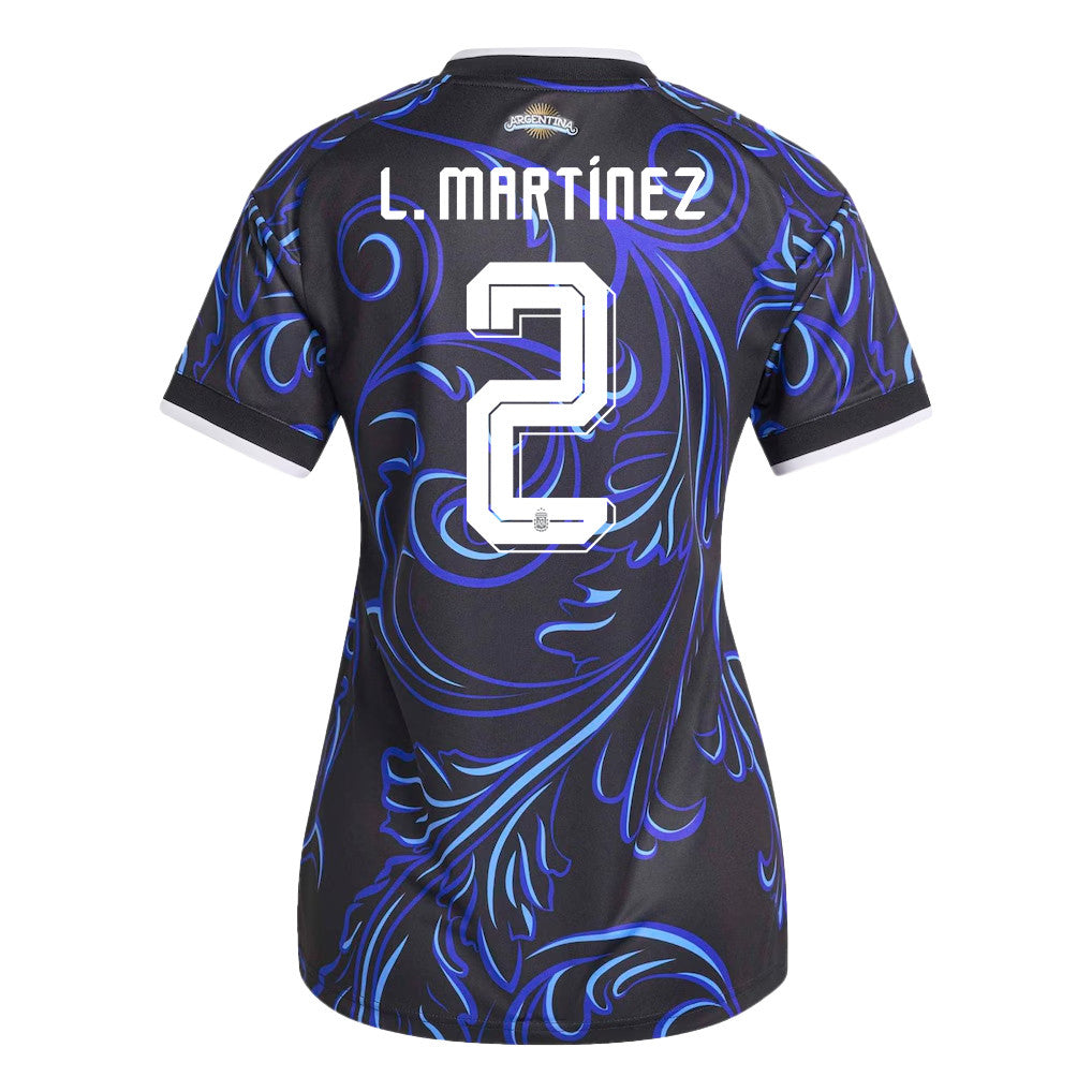 Lucas Martínez Quarta 2 Women's Argentina National Team 2026 Away Jersey - Black