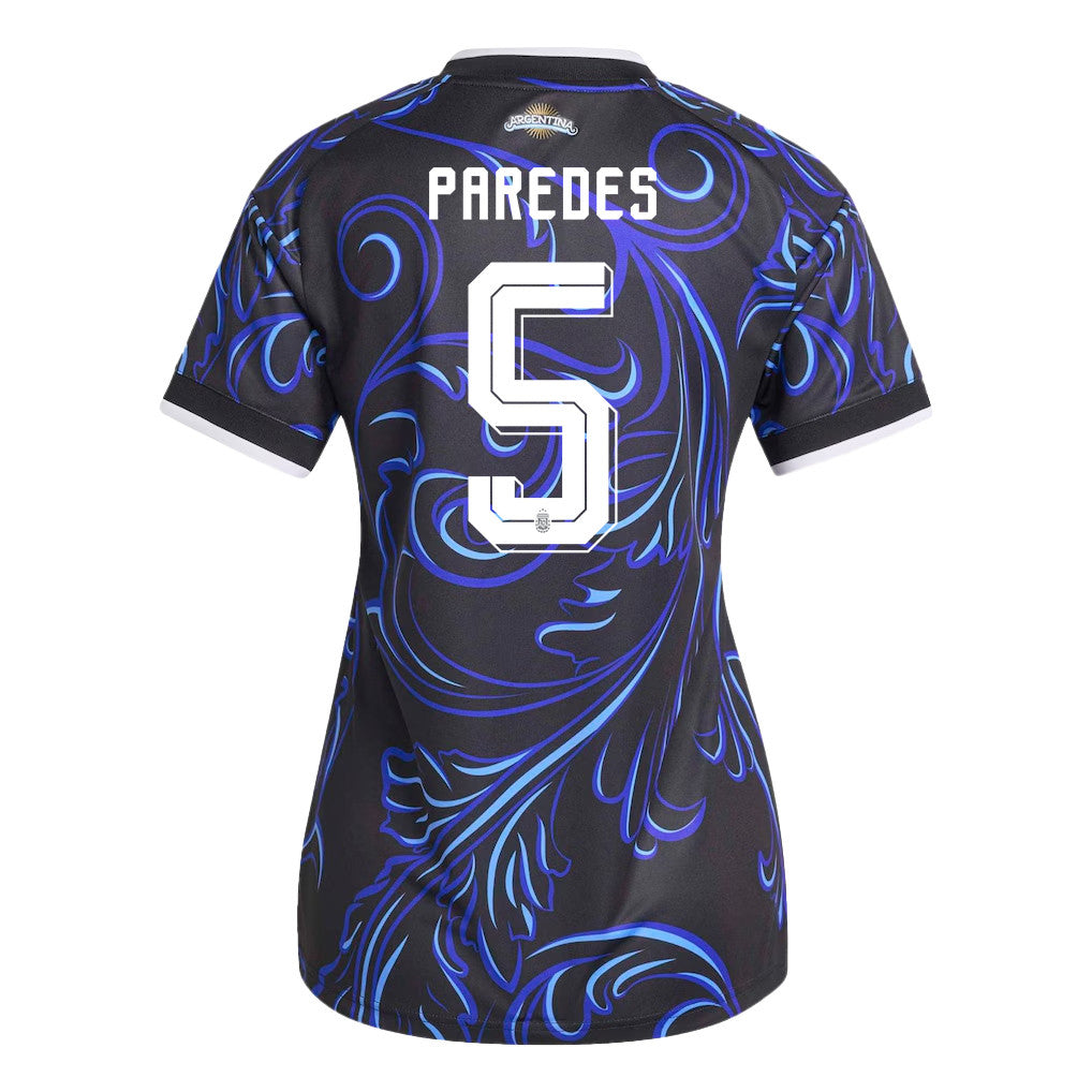 Leandro Paredes 5 Women's Argentina National Team 2026 Away Jersey - Black