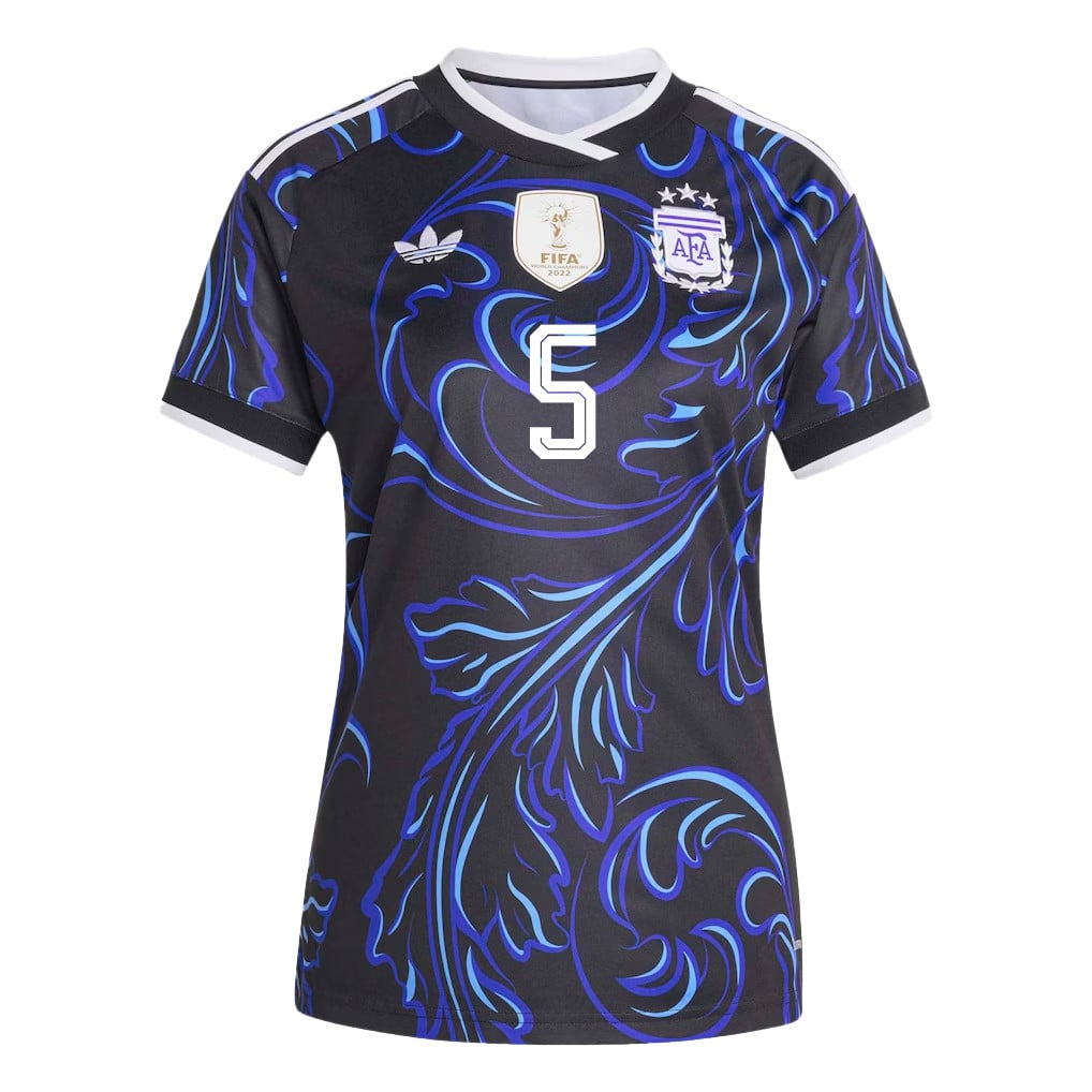 Leandro Paredes 5 Women's Argentina National Team 2026 Away Jersey - Black