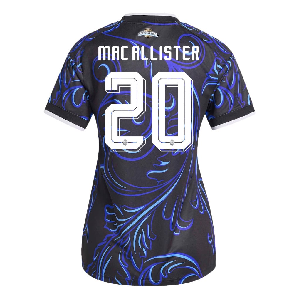 Alexis Mac Allister 20 Women's Argentina National Team 2026 Away Jersey - Black