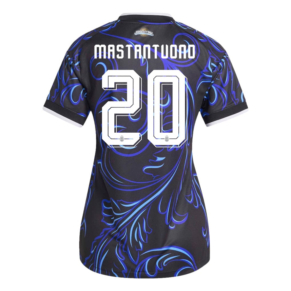 Franco Mastantuono 20 Women's Argentina National Team 2026 Away Jersey - Black