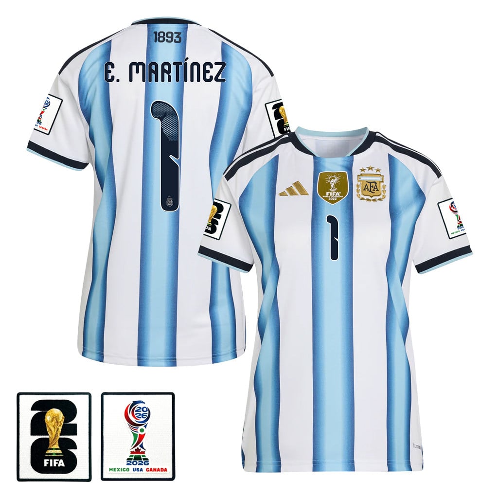 Emiliano Martínez 1 Women's Argentina National Team 2026 Home Jersey - White