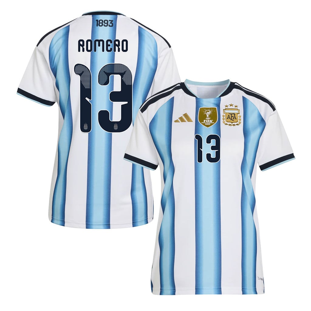 Cristian Romero 13 Women's Argentina National Team 2026 Home Jersey - White
