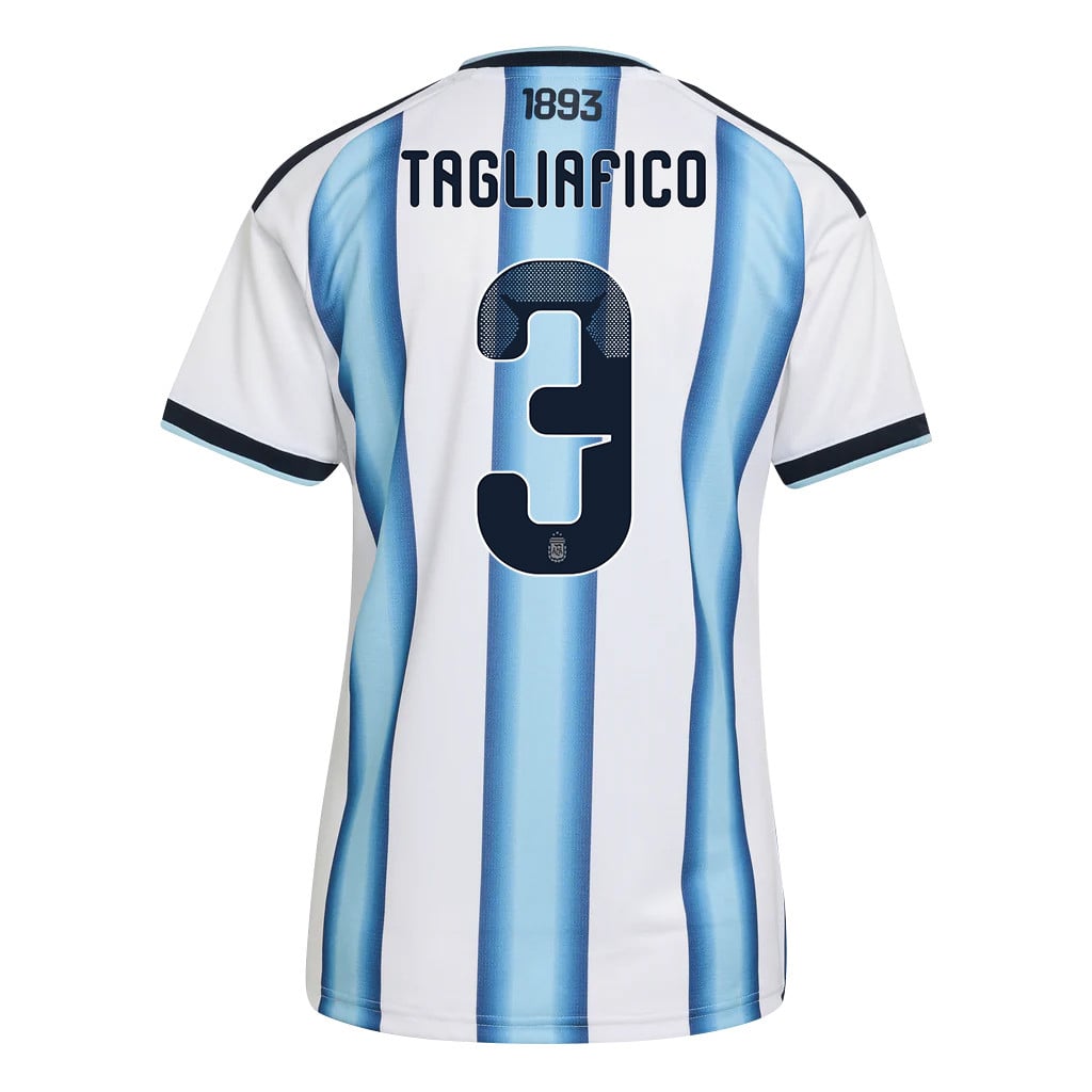 Nicolás Tagliafico 3 Women's Argentina National Team 2026 Home Jersey - White