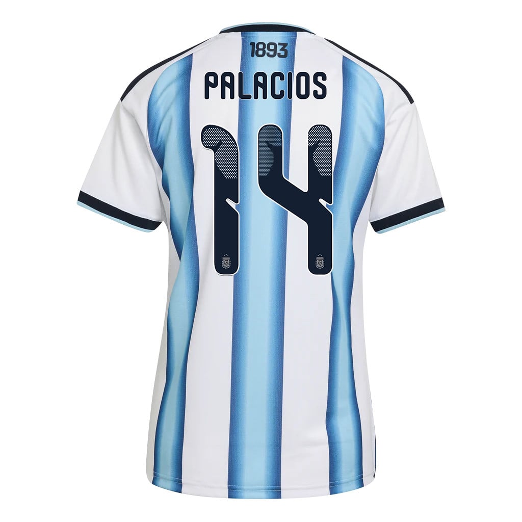 Exequiel Palacios 14 Women's Argentina National Team 2026 Home Jersey - White