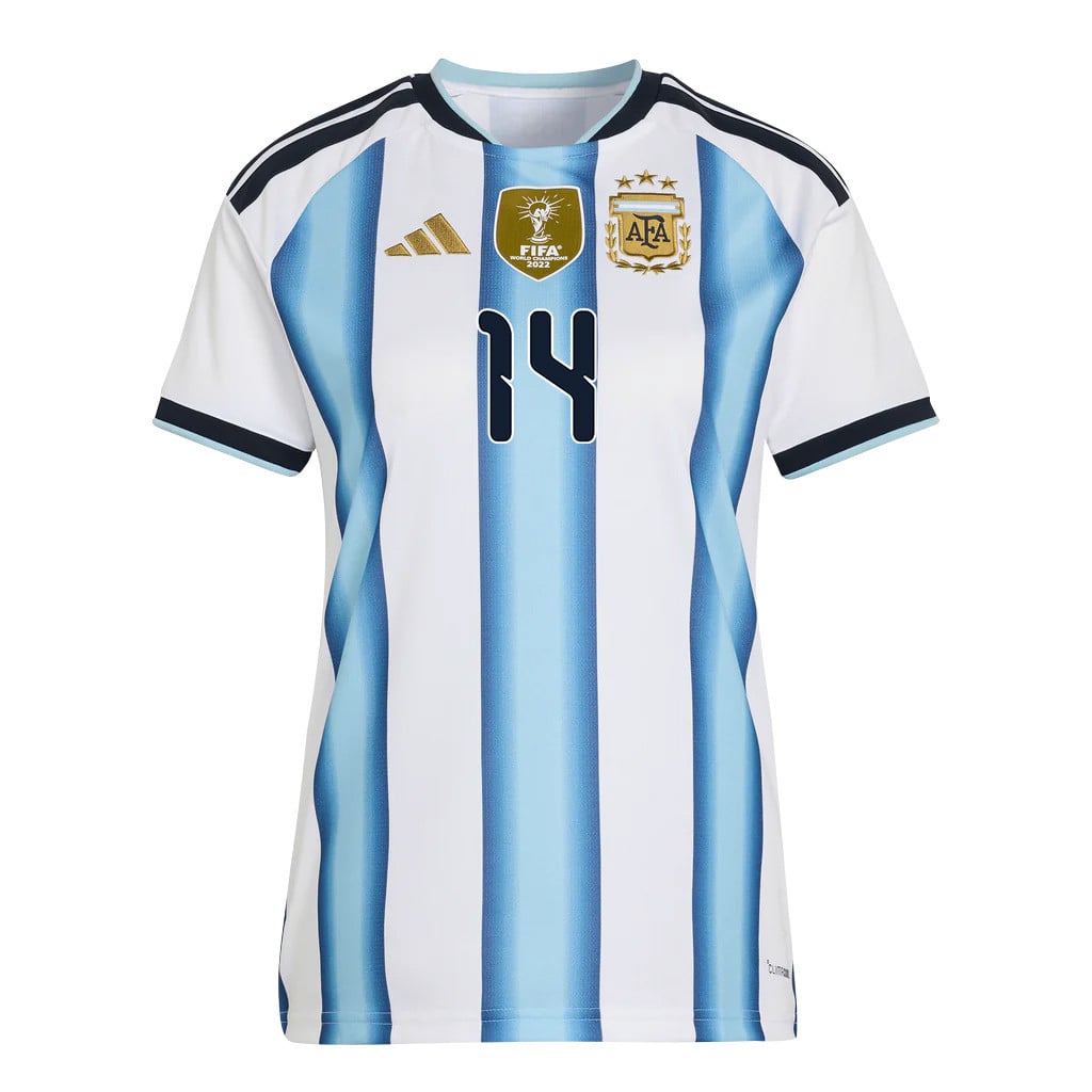Exequiel Palacios 14 Women's Argentina National Team 2026 Home Jersey - White