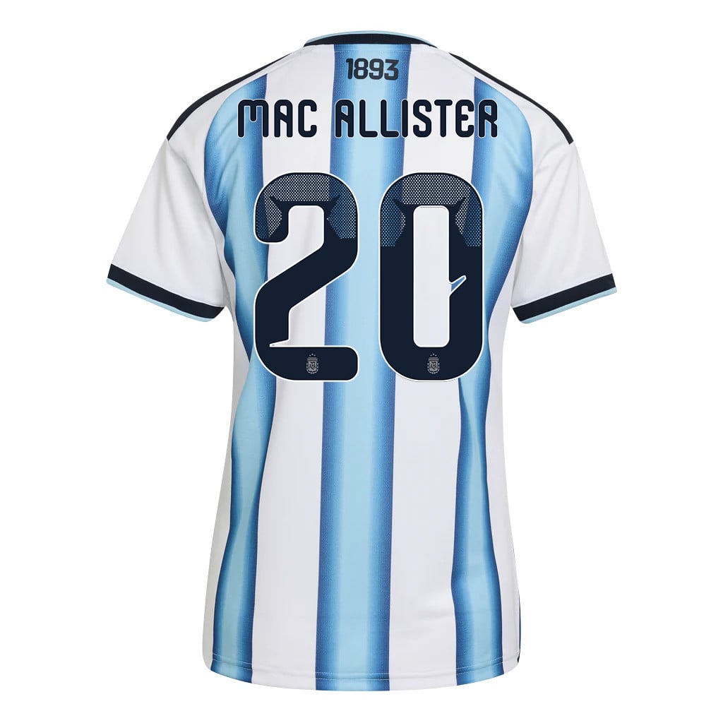 Alexis Mac Allister 20 Women's Argentina National Team 2026 Home Jersey - White