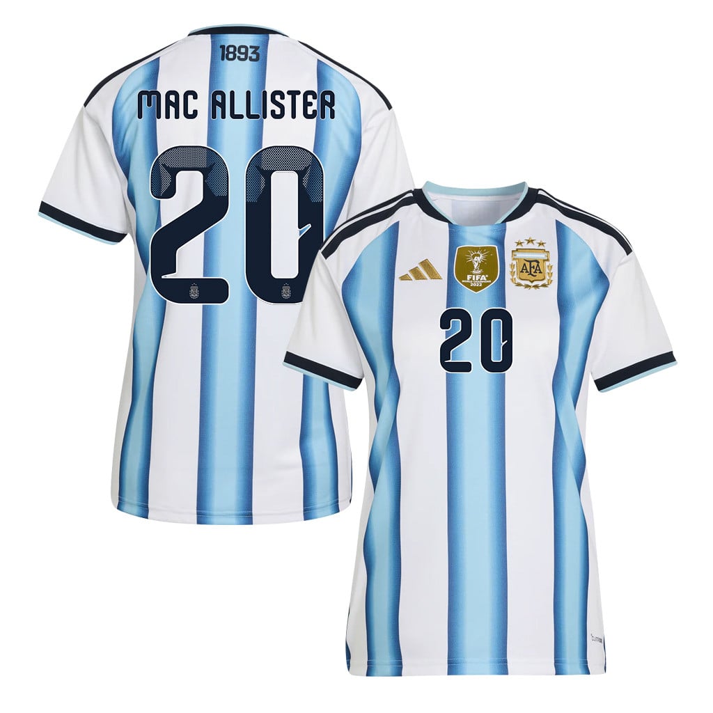 Alexis Mac Allister 20 Women's Argentina National Team 2026 Home Jersey - White