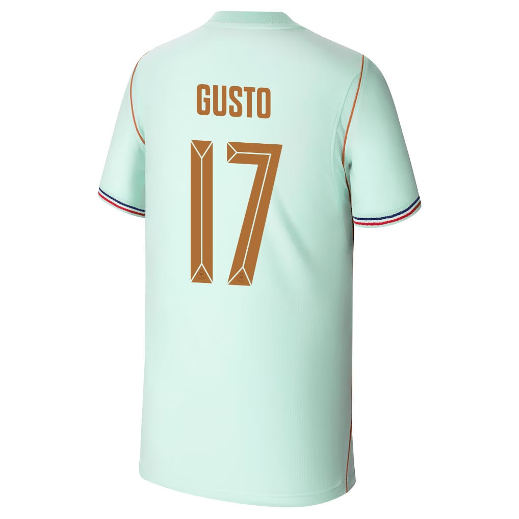 Malo Gusto 17 Youth France National Team 2026 Away Jersey - Green