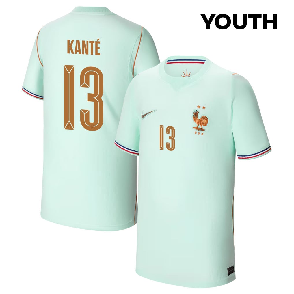 N'Golo Kanté 13 Youth France National Team 2026 Away Jersey - Green