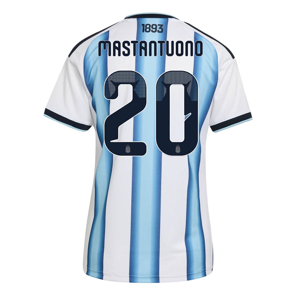 Franco Mastantuono 20 Women's Argentina National Team 2026 Home Jersey - White
