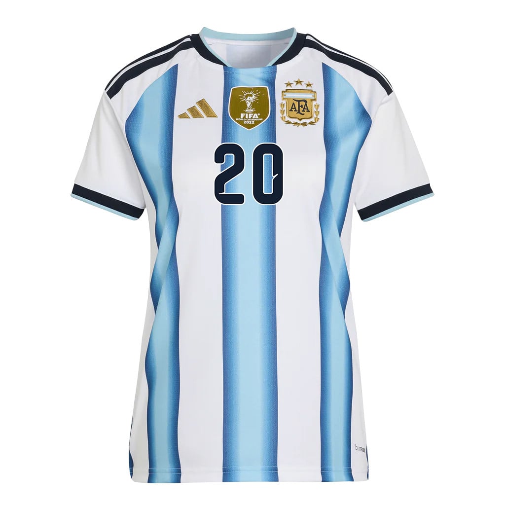 Franco Mastantuono 20 Women's Argentina National Team 2026 Home Jersey - White