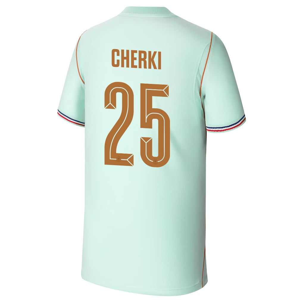 Rayan Cherki 25 Youth France National Team 2026 Away Jersey - Green
