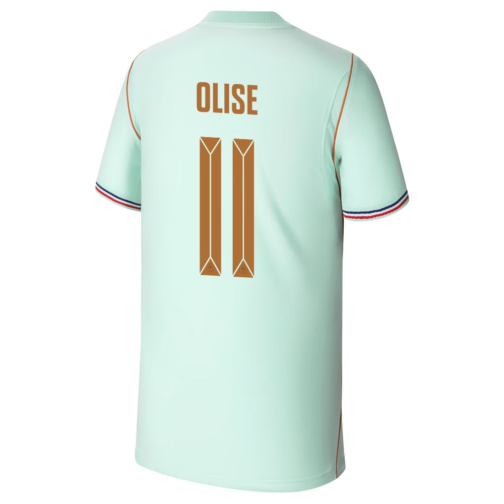 Michael Olise 11 Youth France National Team 2026 Away Jersey - Green