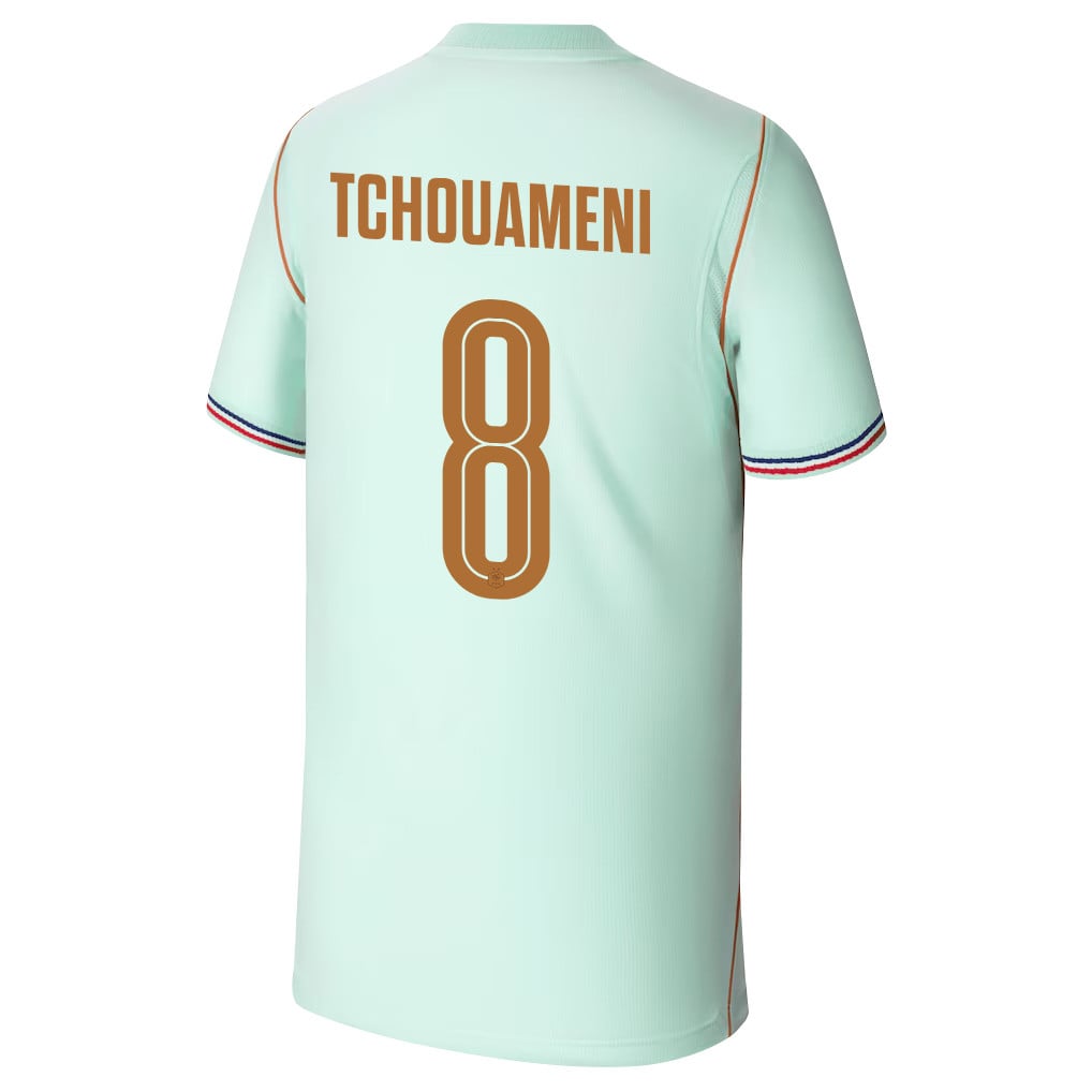 Aurélien Tchouaméni 8 Youth France National Team 2026 Away Jersey - Green
