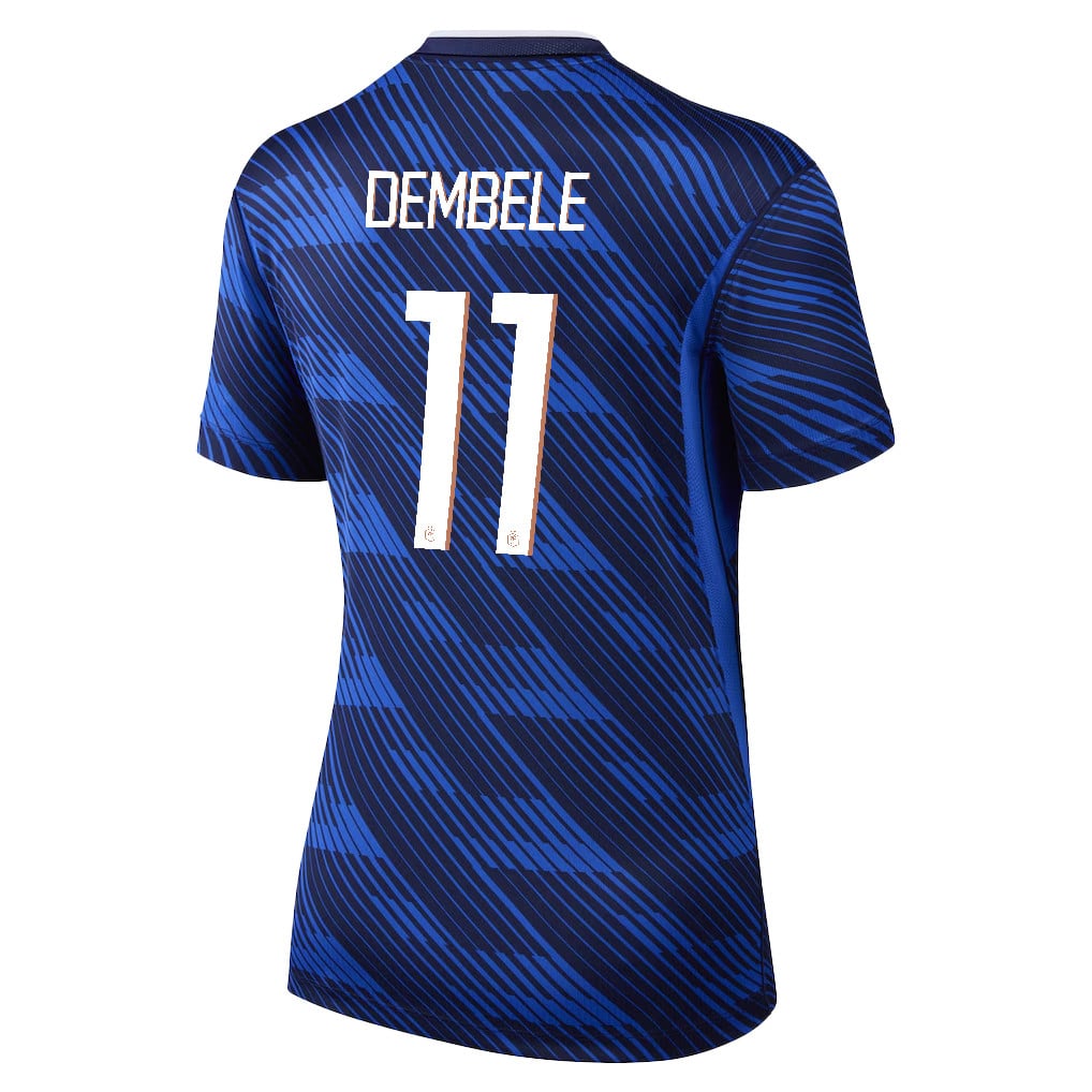 Ousmane Dembélé 11 Women's France National Team 2026 Home Jersey - Blue