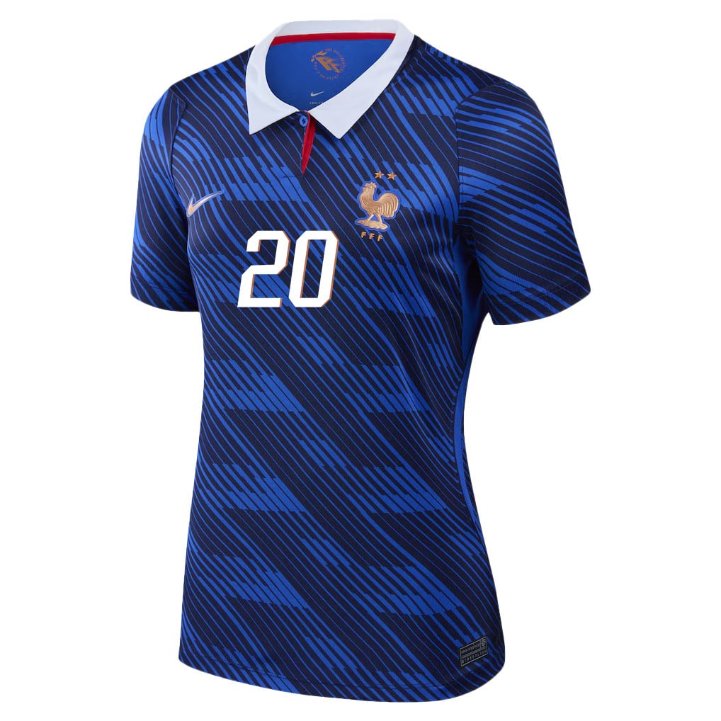Bradley Barcola 20 Women's France National Team 2026 Home Jersey - Blue
