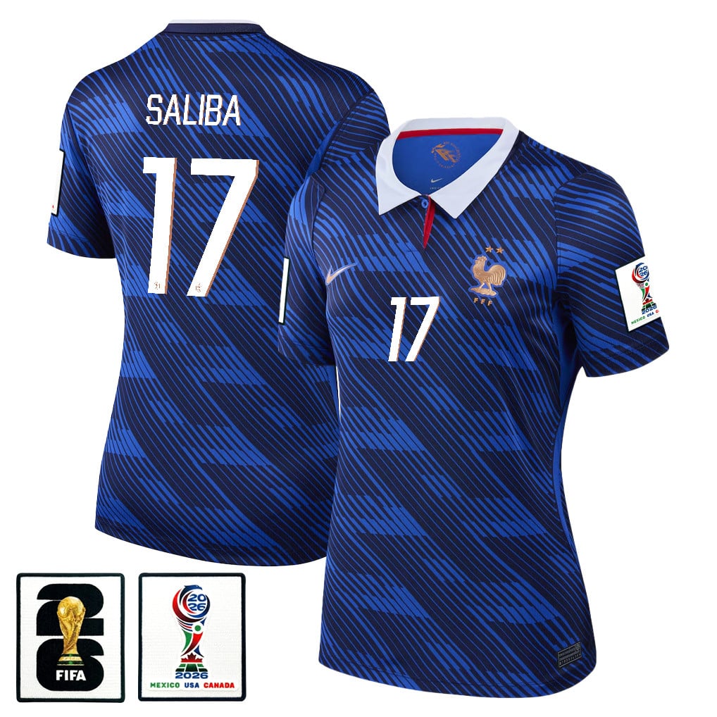William Saliba 17 Women's France National Team 2026 Home Jersey - Blue