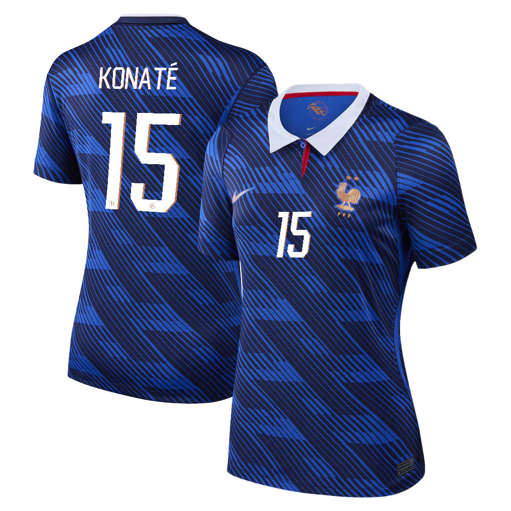 Ibrahima Konaté 15 Women's France National Team 2026 Home Jersey - Blue