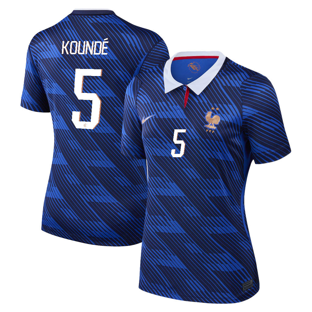 Jules Koundé 5 Women's France National Team 2026 Home Jersey - Blue
