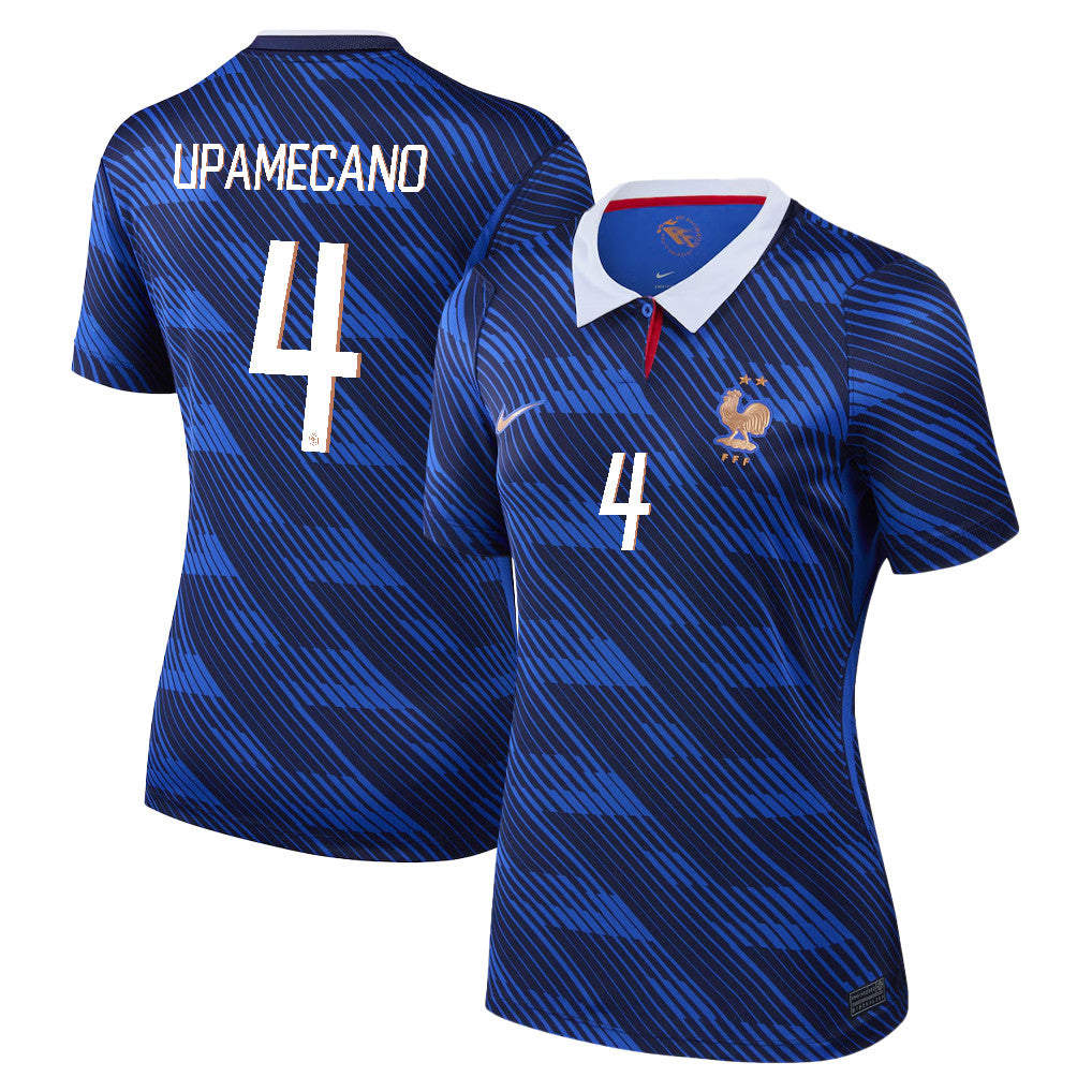 Dayot Upamecano 4 Women's France National Team 2026 Home Jersey - Blue