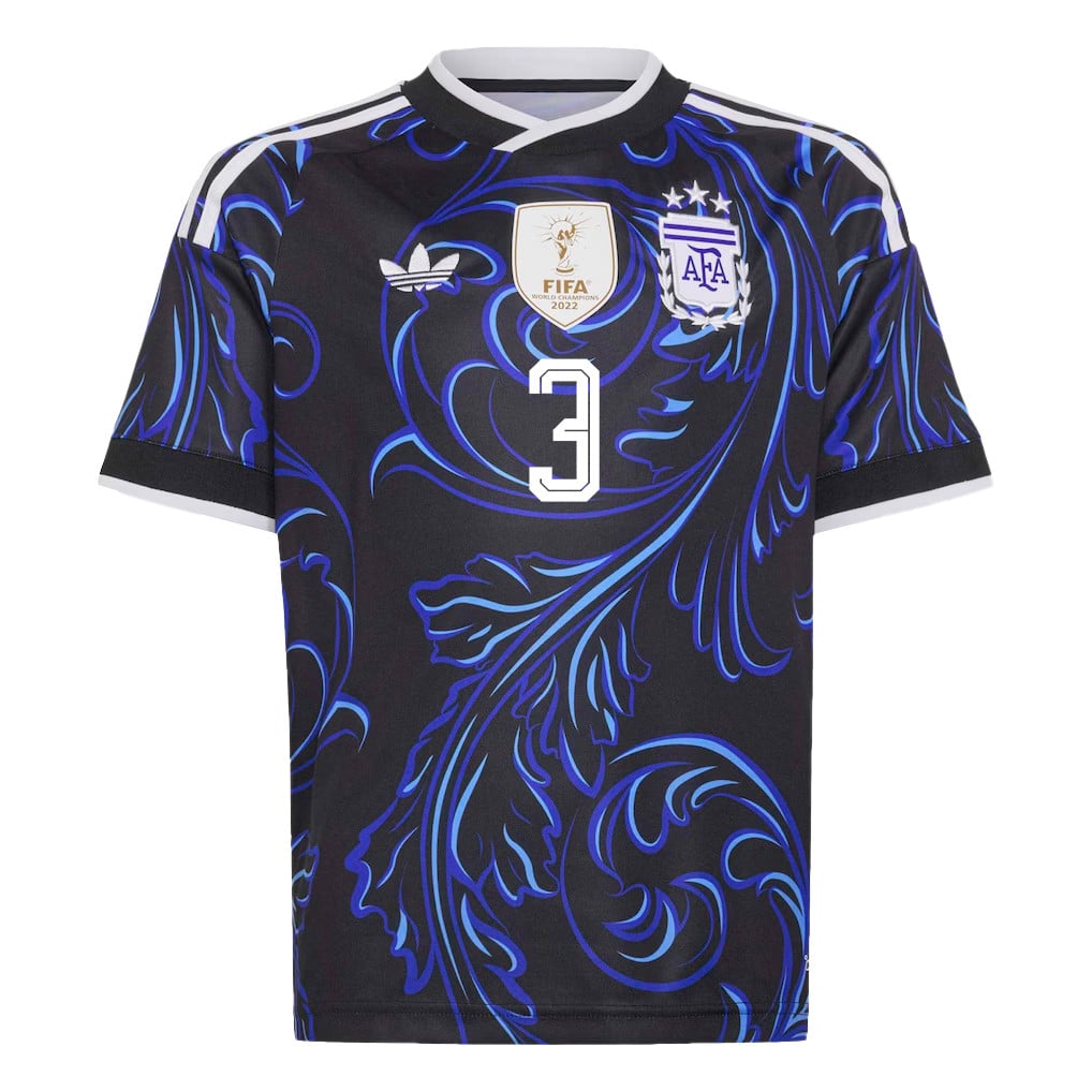 Nicolás Tagliafico 3 Youth Argentina National Team 2026 Away Jersey - Black