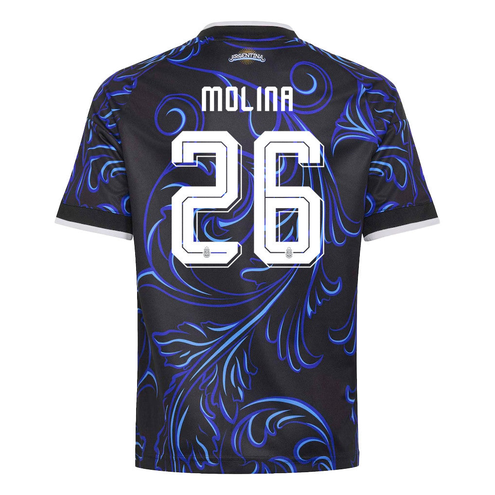 Nahuel Molina 26 Youth Argentina National Team 2026 Away Jersey - Black