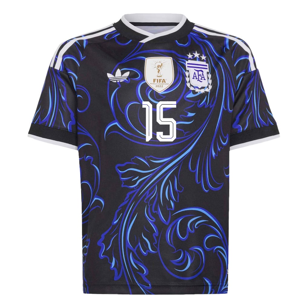 Nicolás González 15 Youth Argentina National Team 2026 Away Jersey - Black