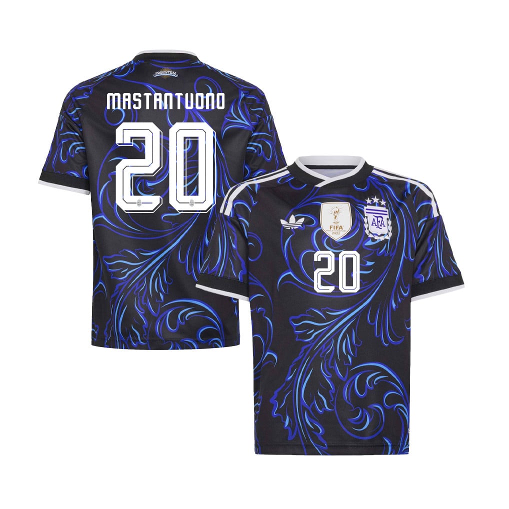 Franco Mastantuono 20 Youth Argentina National Team 2026 Away Jersey - Black