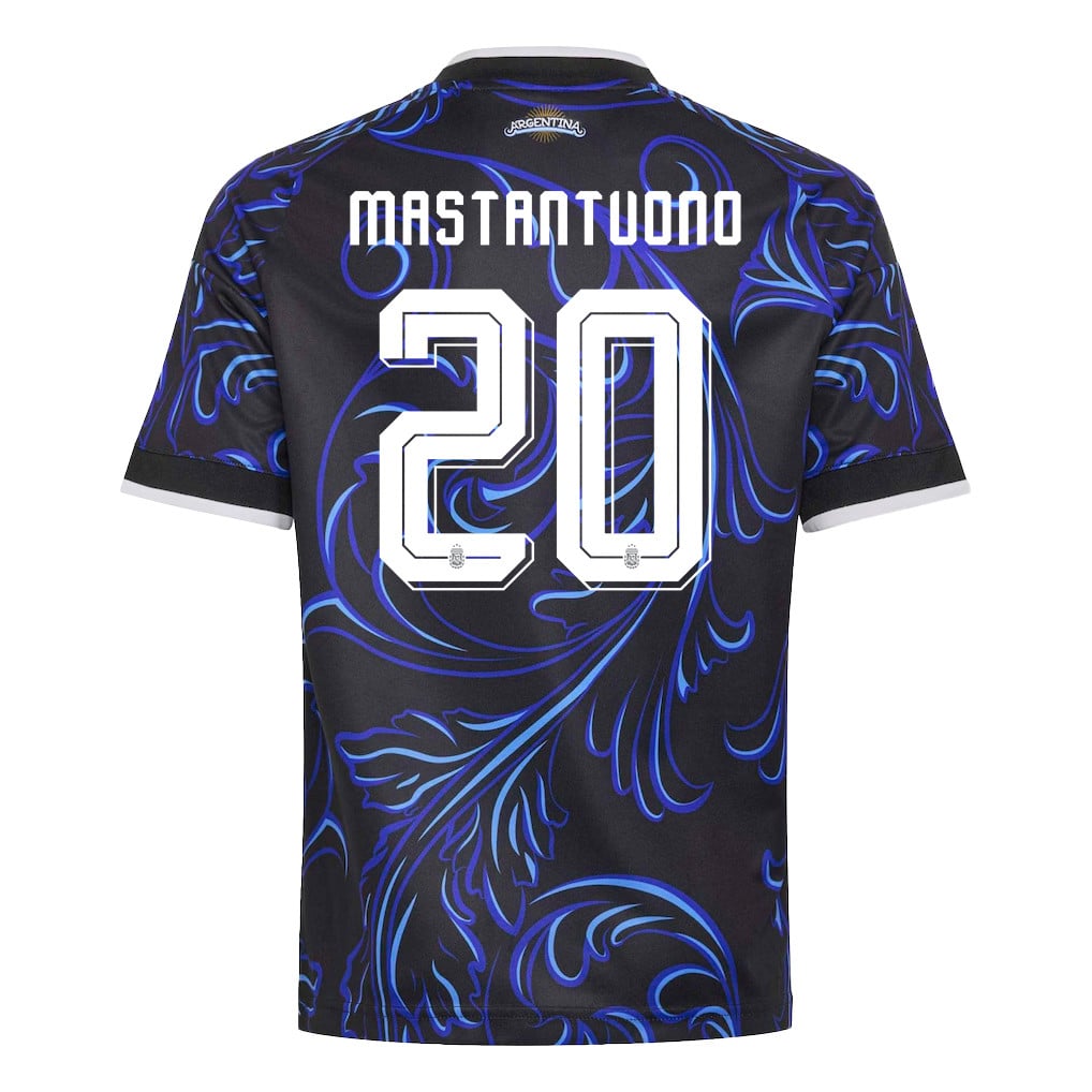 Franco Mastantuono 20 Youth Argentina National Team 2026 Away Jersey - Black