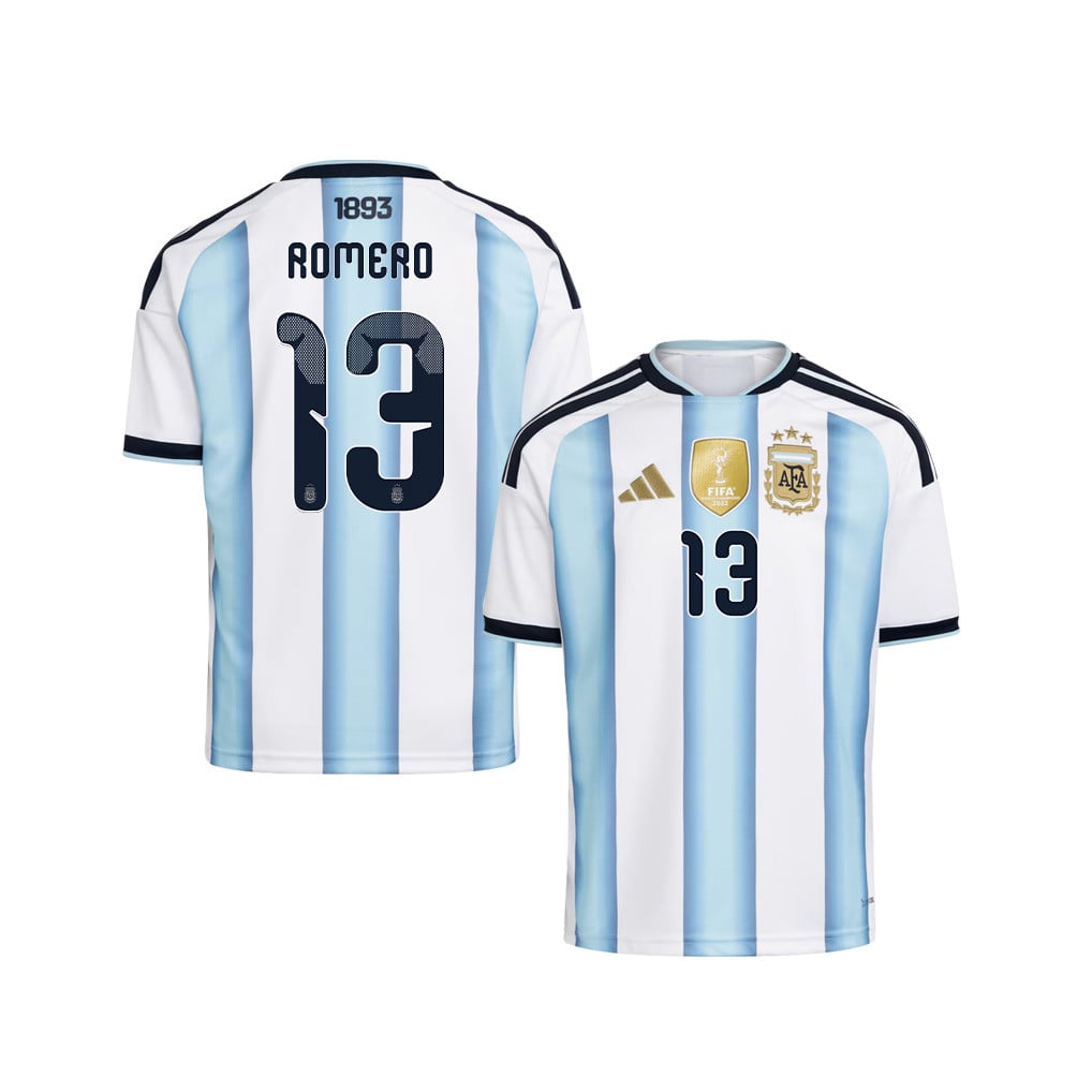 Cristian Romero 13 Youth Argentina National Team 2026 Home Jersey - White