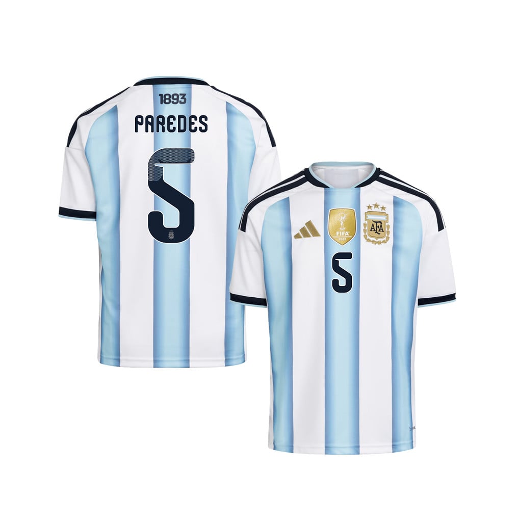Leandro Paredes 5 Youth Argentina National Team 2026 Home Jersey - White