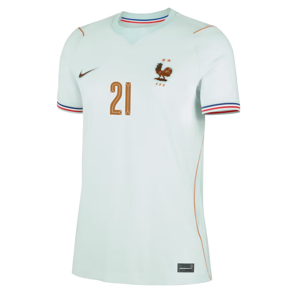 Lucas Hernández 21 France National Team 2026 Women's Away Jersey - Green