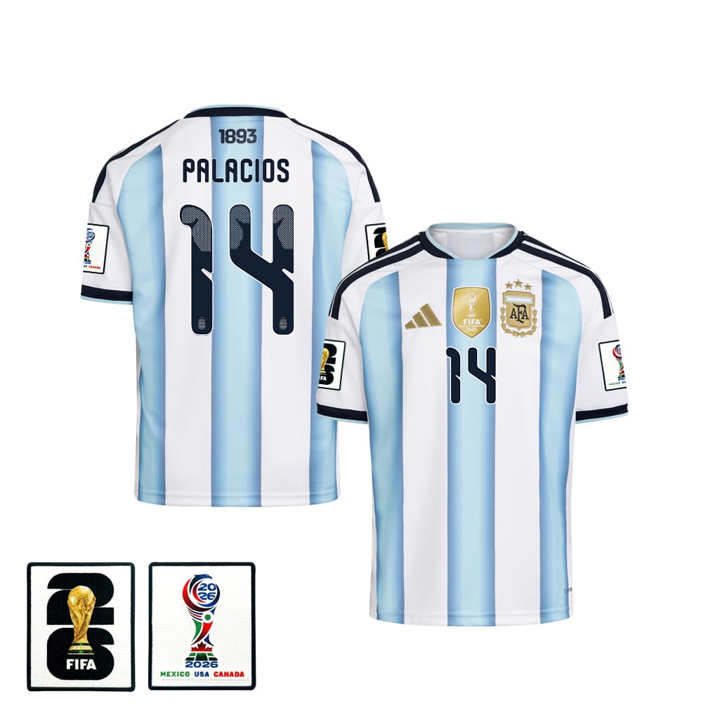 Exequiel Palacios 14 Youth Argentina National Team 2026 Home Jersey - White