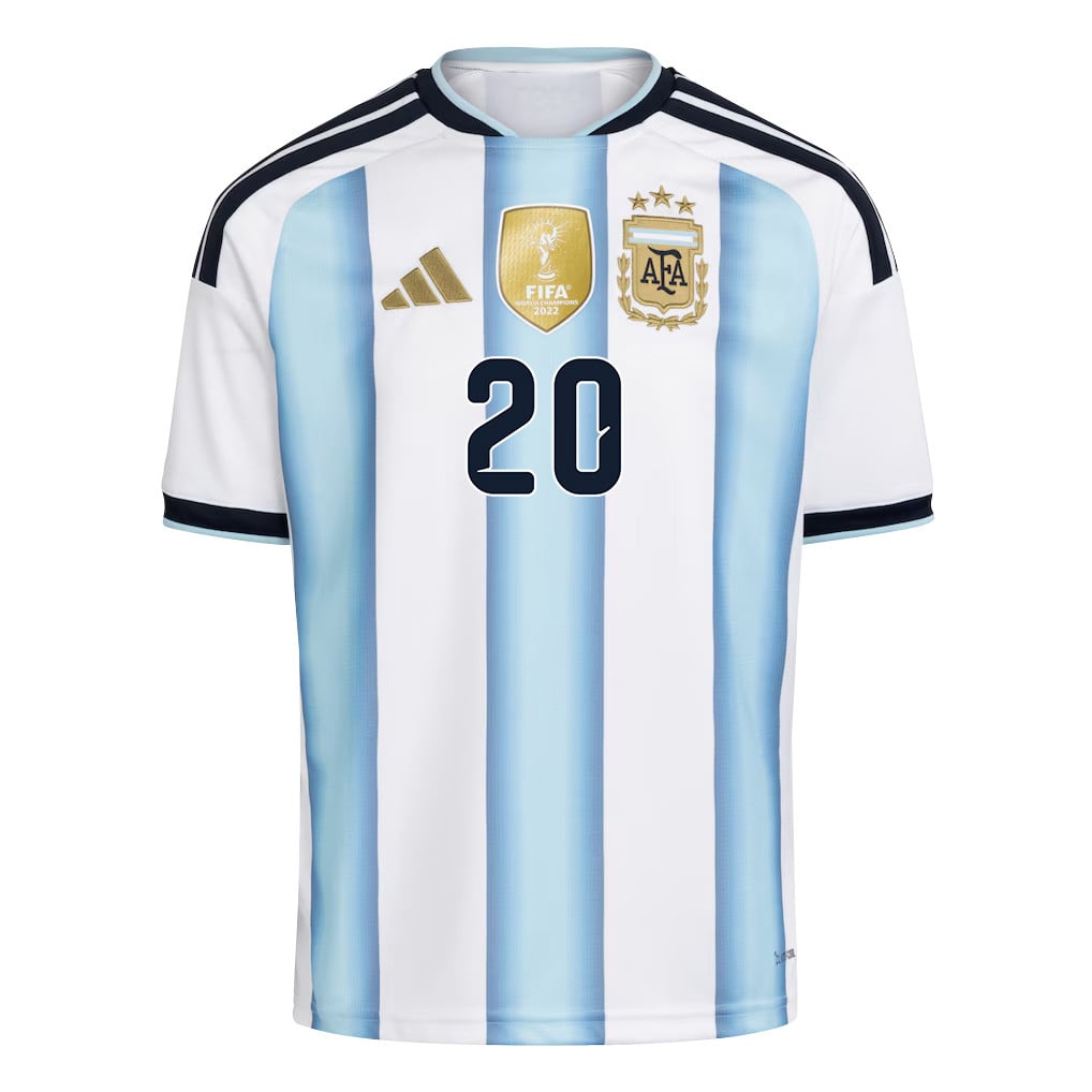 Alexis Mac Allister 20 Youth Argentina National Team 2026 Home Jersey - White